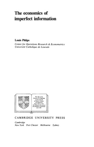 The economics of imperfect information