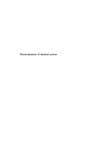 Thermodynamics of Chemical Systems