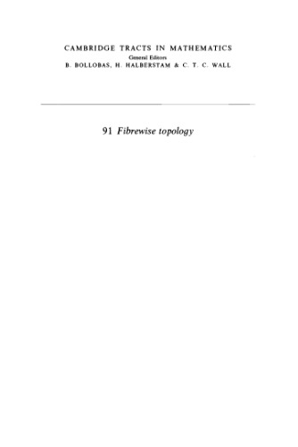 Fibrewise topology