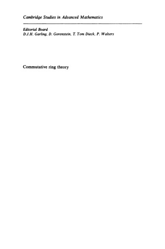 Commutative Ring Theory