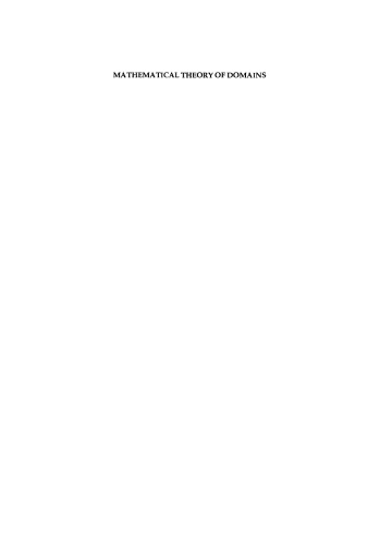 Mathematical Theory of Domains