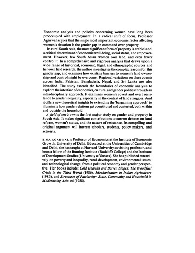 A field of one's own: gender and land rights in South Asia