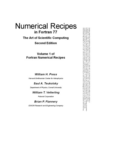 Numerical Recipes in Fortran 77