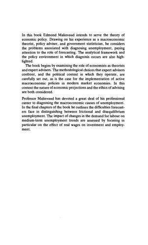 Diagnosing Unemployment (Federico Caffè Lectures)
