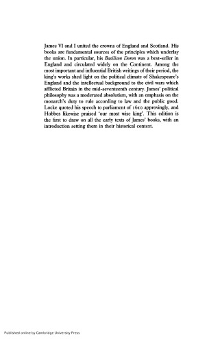 James VI and I: Political Writings