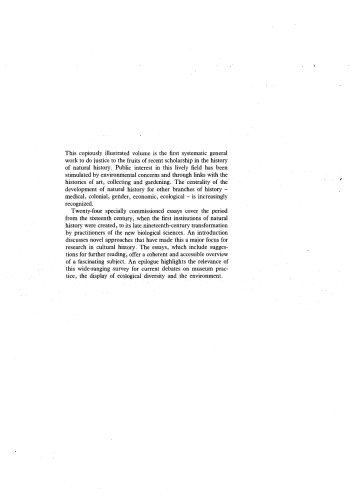 Cultures of Natural History