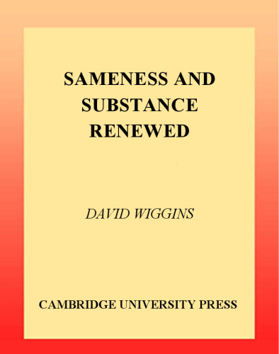 Sameness and Substance Renewed