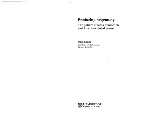 Producing Hegemony