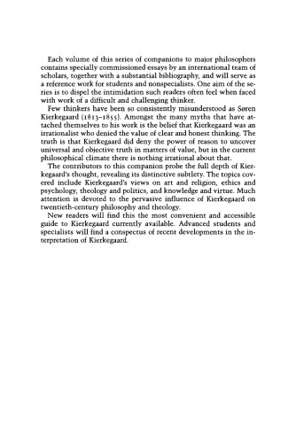 The Cambridge Companion to Kierkegaard