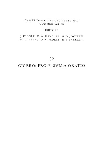 Cicero: Pro P. Sulla oratio