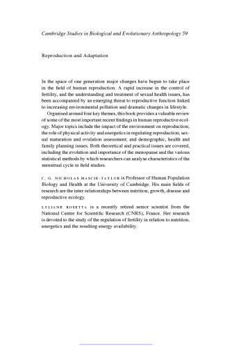 Reproduction and adaptation