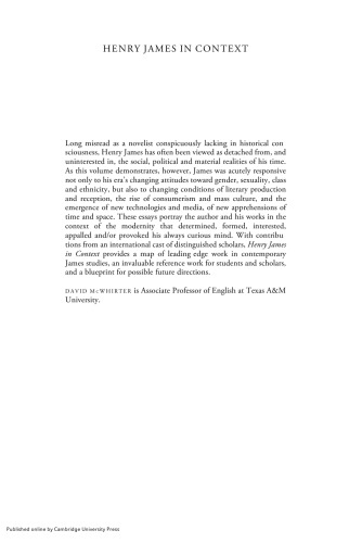 Henry James in Context