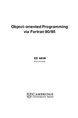 Object-oriented Programming via Fortran 90/95