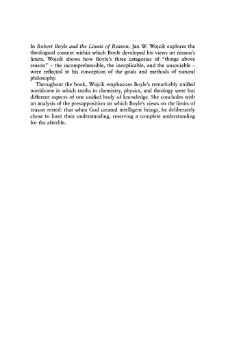 Robert Boyle and the Limits of Reason