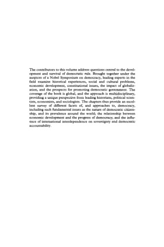Democracy's Victory and Crisis