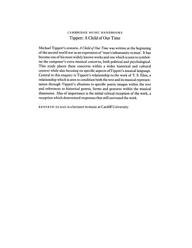 Tippett, A child of our time