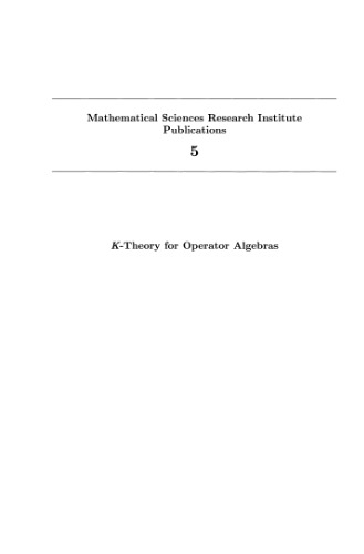 K-Theory for Operator Algebras