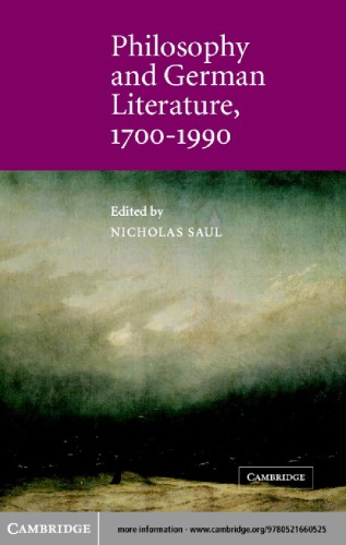 Philosophy and German literature: 1700-1990
