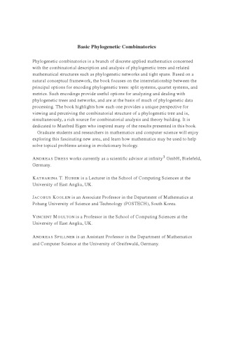 Basic Phylogenetic Combinatorics