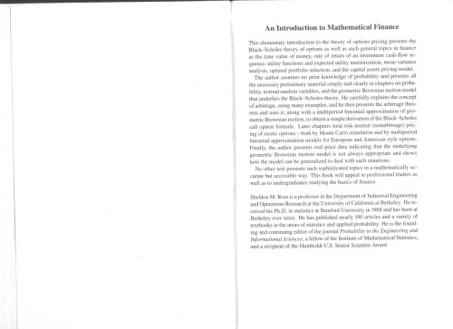 An Introduction to Mathematical Finance
