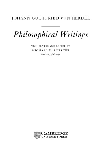 Philosophical writings