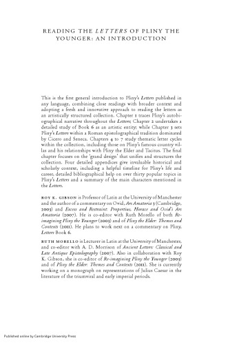 Reading the Letters of Pliny the Younger: An Introduction