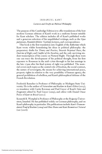 Lectures and Drafts on Political Philosophy