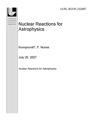Nuclear reactions for astrophysics : principles, calculation and applications of low-energy reactions