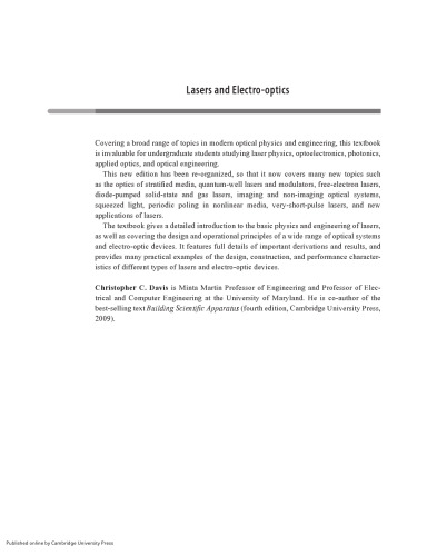 Lasers and electro-optics