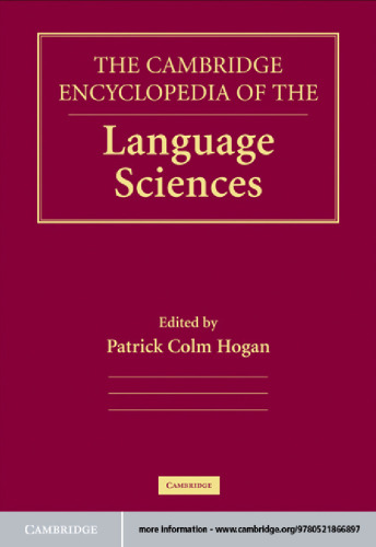 The Cambridge encyclopedia of the language sciences
