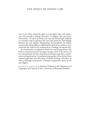 The spirit of Hindu law
