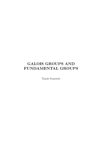 Galois groups and fundamental groups