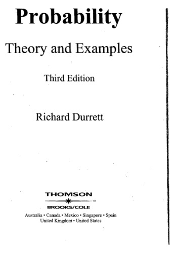 Probability: theory and examples