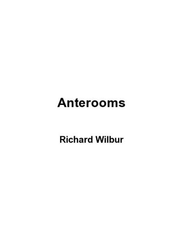 Anterooms: new poems and translations