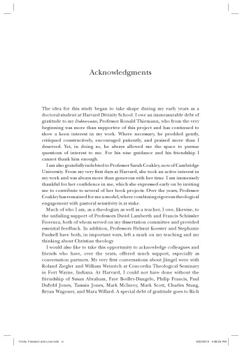 Trinity, Freedom, and Love: An Engagement with the Theology of Eberhard Jüngel