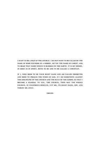 Spirit and Fire: Origen: A Thematic Anthology of His Writings