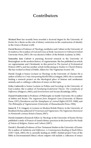 Eating and Believing: Interdisciplinary Perspectives on Vegetarianism and Theology