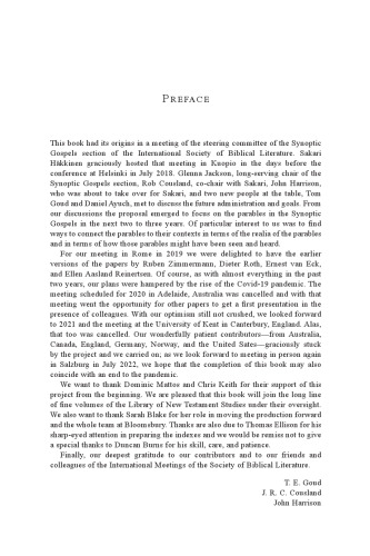 Encountering the Parables in Contexts Old and New