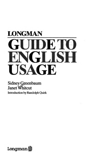 Longman Guide to English Usage