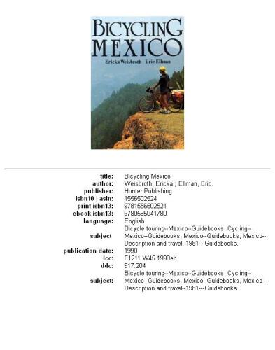 Bicycling Mexico