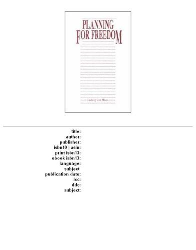 Planning for Freedom