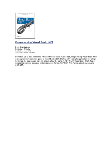 Programming Visual Basic .NET