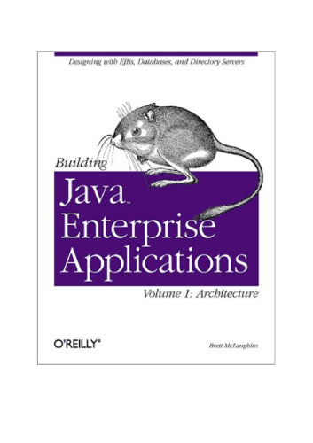 Building Java Enterprise Applications. Architecture