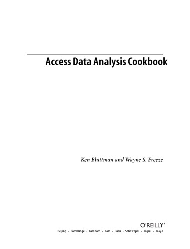 Access data analysis cookbook