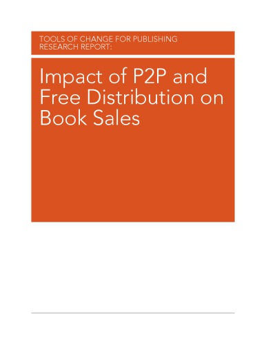 Impact of P2P and Free Distribution on Book Sales
