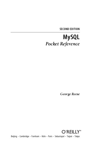 MySQL pocket reference