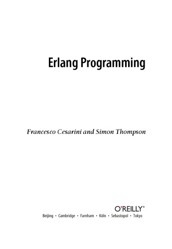 Erlang Programming. A Concurrent Approach to Software Development