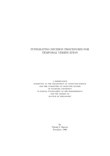 Integrating Decision Procedures for Temporal Verification