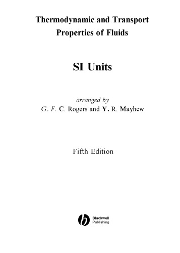 Thermodynamic and Transport Properties of Fluids