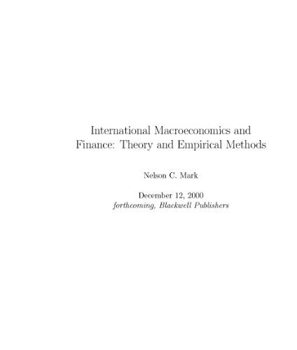 International Macroeconomics & Finance Theory